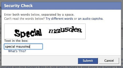 An example of a basic CAPTCHA.