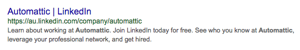 LinkedIn meta description