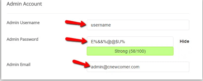 Ваш логин и пароль к админ панели сайта