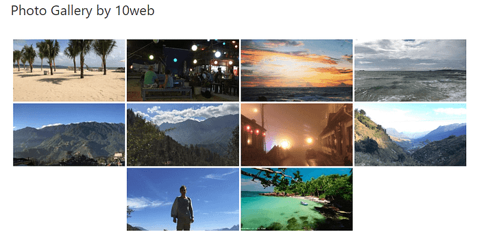 photo gallery by 10web example