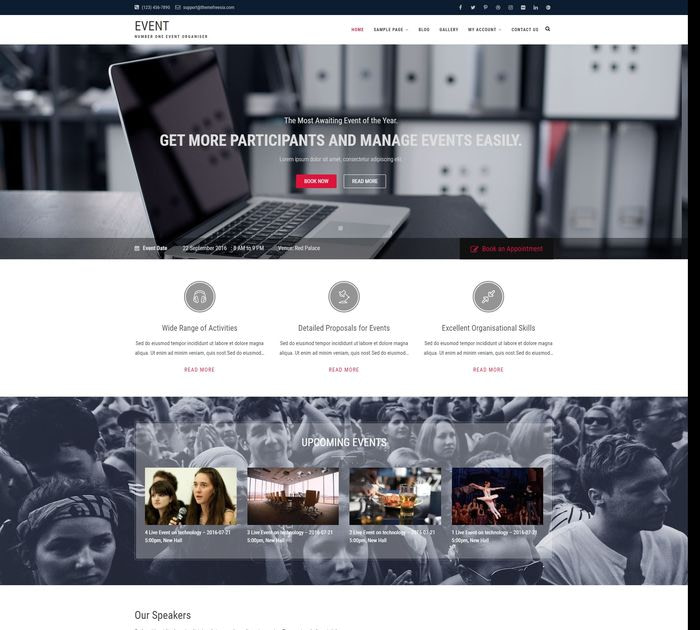 Event Free is among the best event / conference themes for WordPress.
