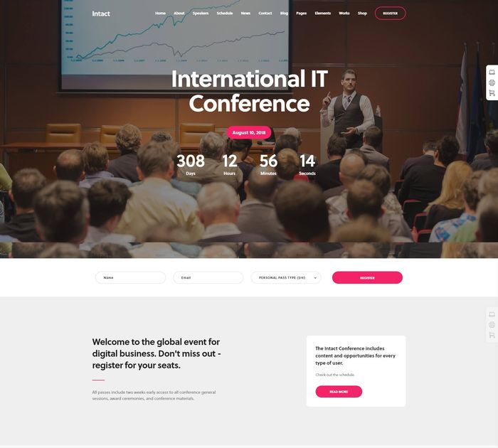 Intact theme for WordPress.