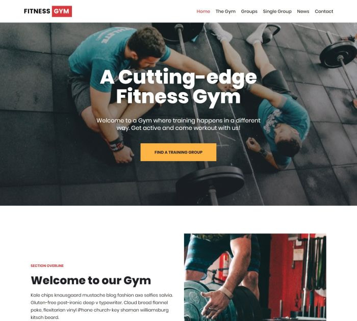 Sports & Fitness Website Templates, Health & Wellness