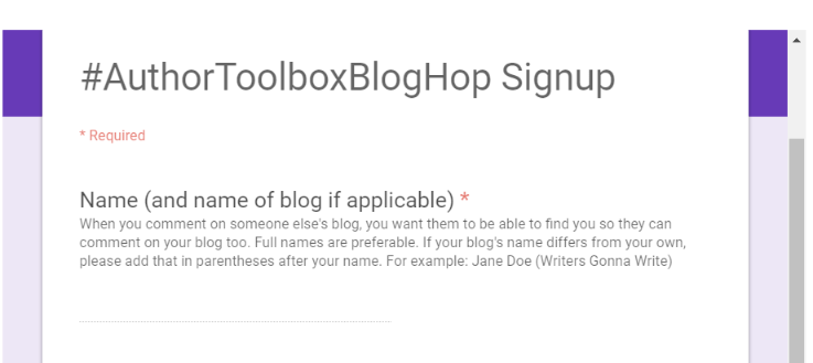 Author Toolbox Blog Hop Signup