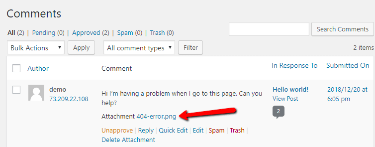 comments backend
