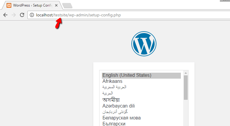 install WordPress on XAMPP.
