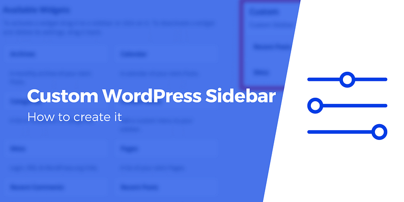 custom wordpress sidebar