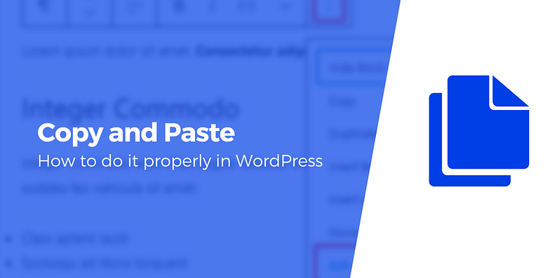 copy and paste in wordpress