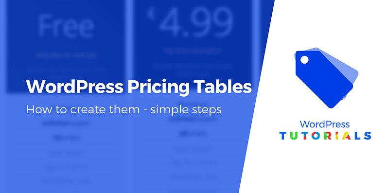 wordpress pricing tables