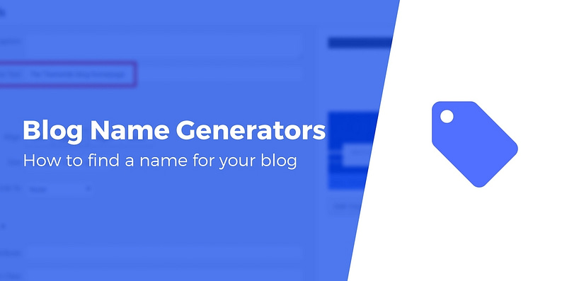 Blog Name Generators