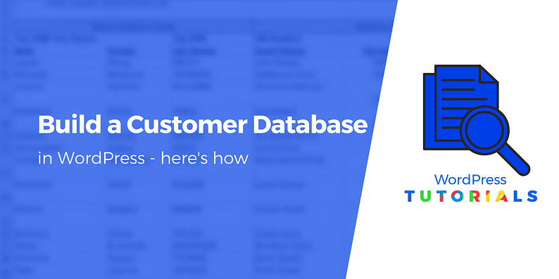wordpress customer database
