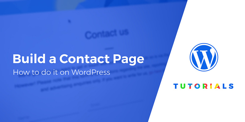 build a contact page on WordPress