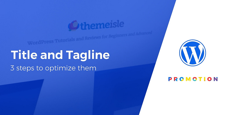 optimize your WordPress title and tagline