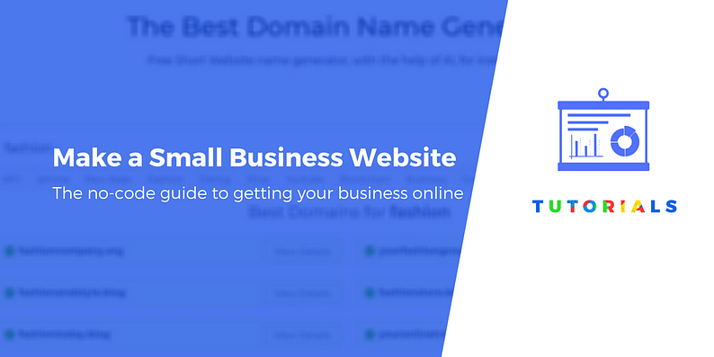 Make a small business website