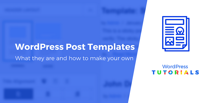 WordPress post templates