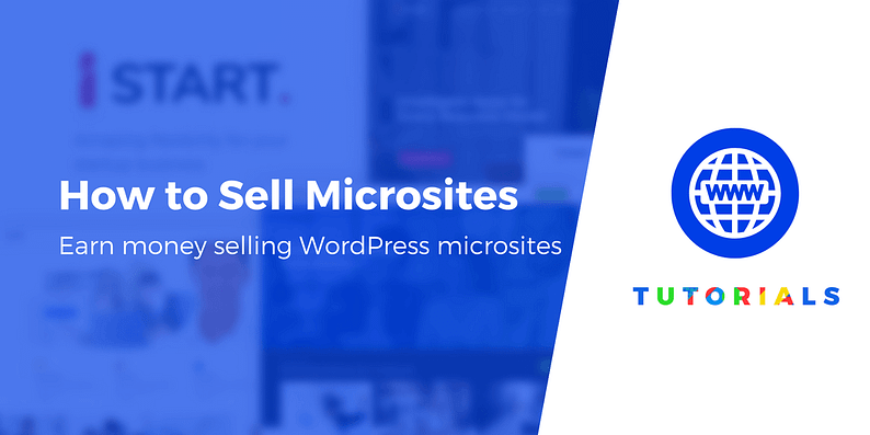how to sell microsites on WordPress