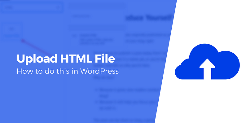 how to upload an html file to wordpress