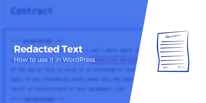 redacted text in wordpress