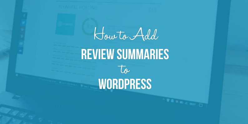 add review summaries to WordPress
