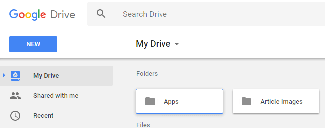 A screenshot of Google Drive.