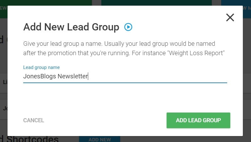 add new lead group
