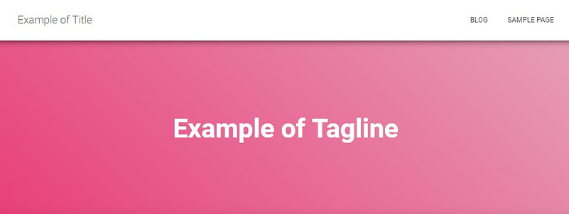example of WordPress title and tagline