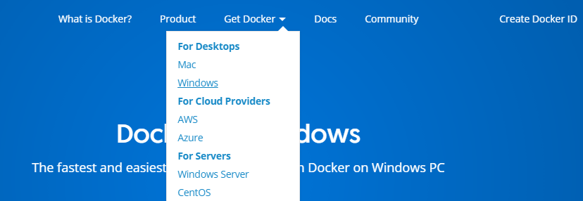 Downloading Docker.