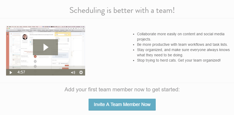 Inviting a new member to your team.