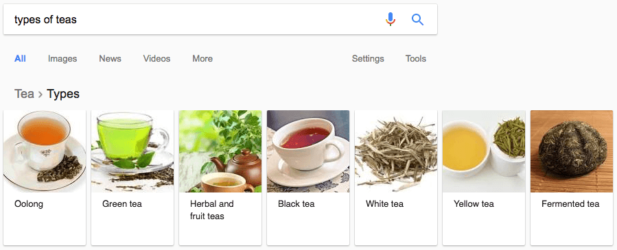 виды чая