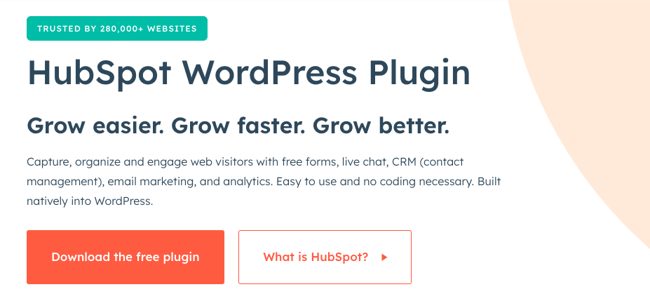 HubSpot WordPress plugin has one of the best WordPress popup plugins that is absolutely free to use.