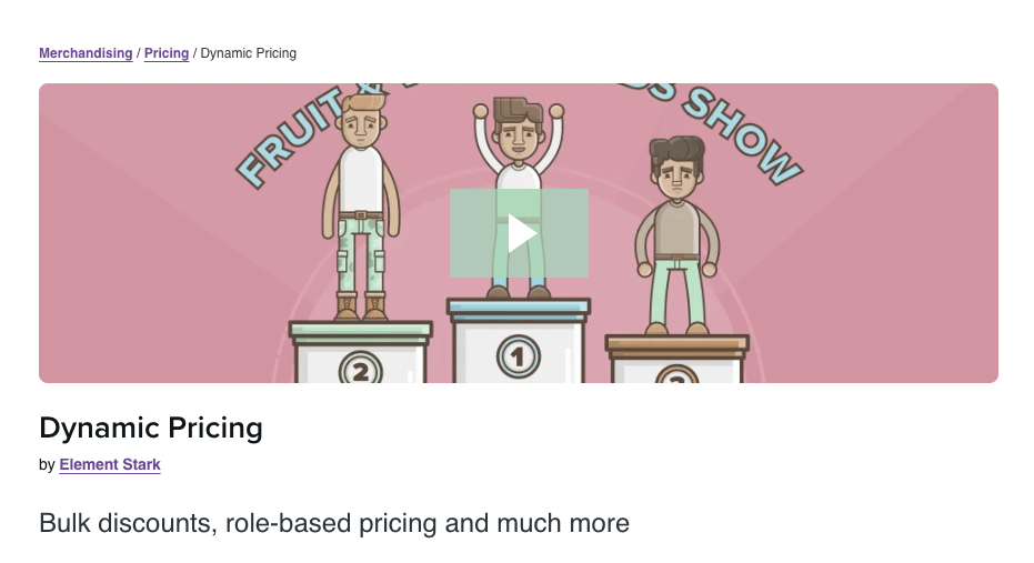 The Dynamic Pricing plugin.