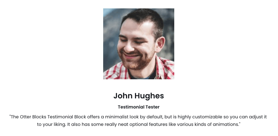 Testimonial Gutenberg Block by Otter Blocks for WordPress