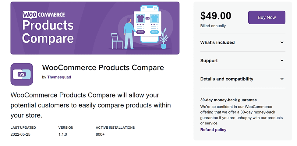 Сравнение продуктов WooCommerce