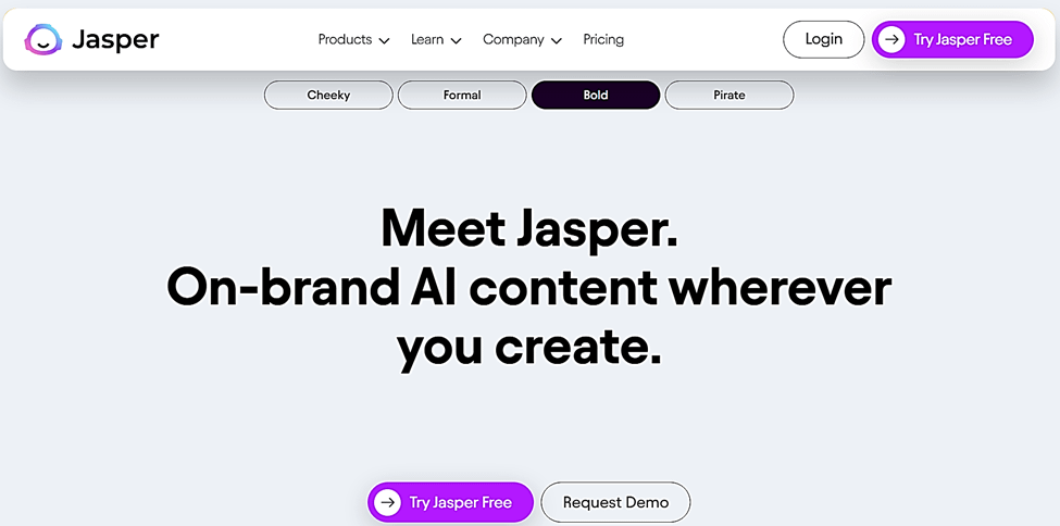 Jasper.ai - ChatGPT alternative AI content generator.