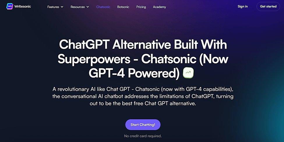 ChatGPT alternative chatbot.