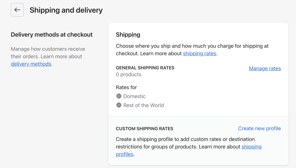 Shopify обзор доставки 
