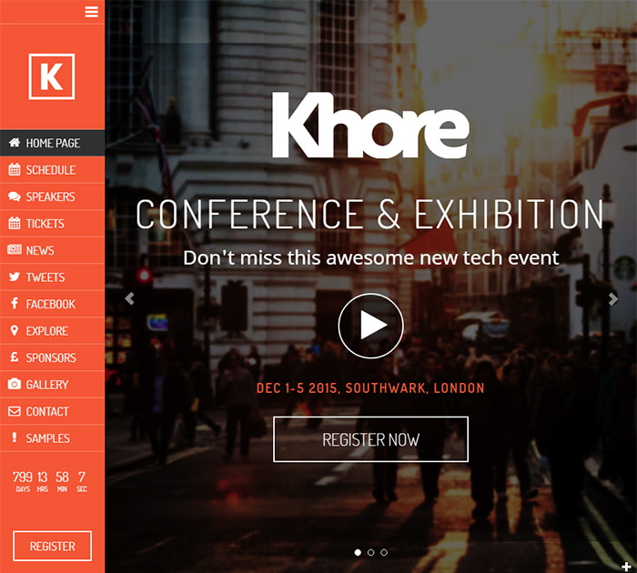 Khore is among the best event / conference themes.