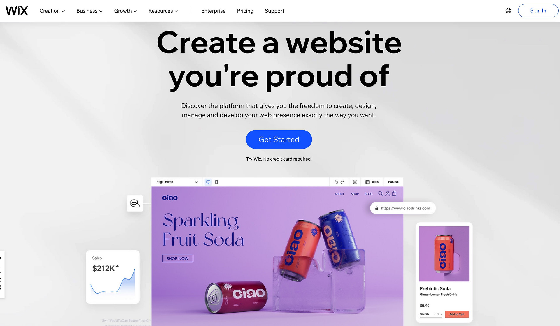 Wix is a simple to use website builder that is very similar to Squarespace.