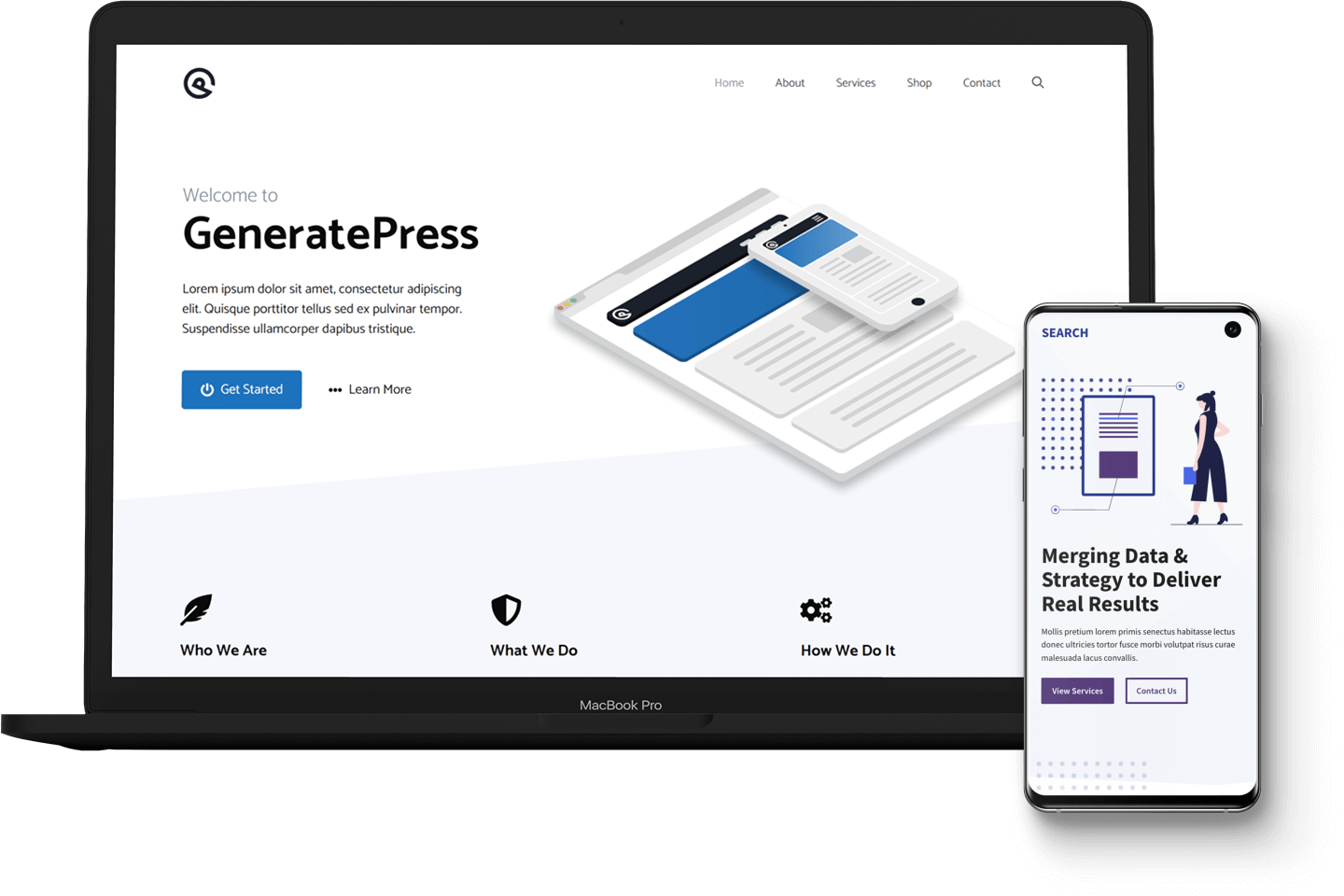 GeneratePress theme.