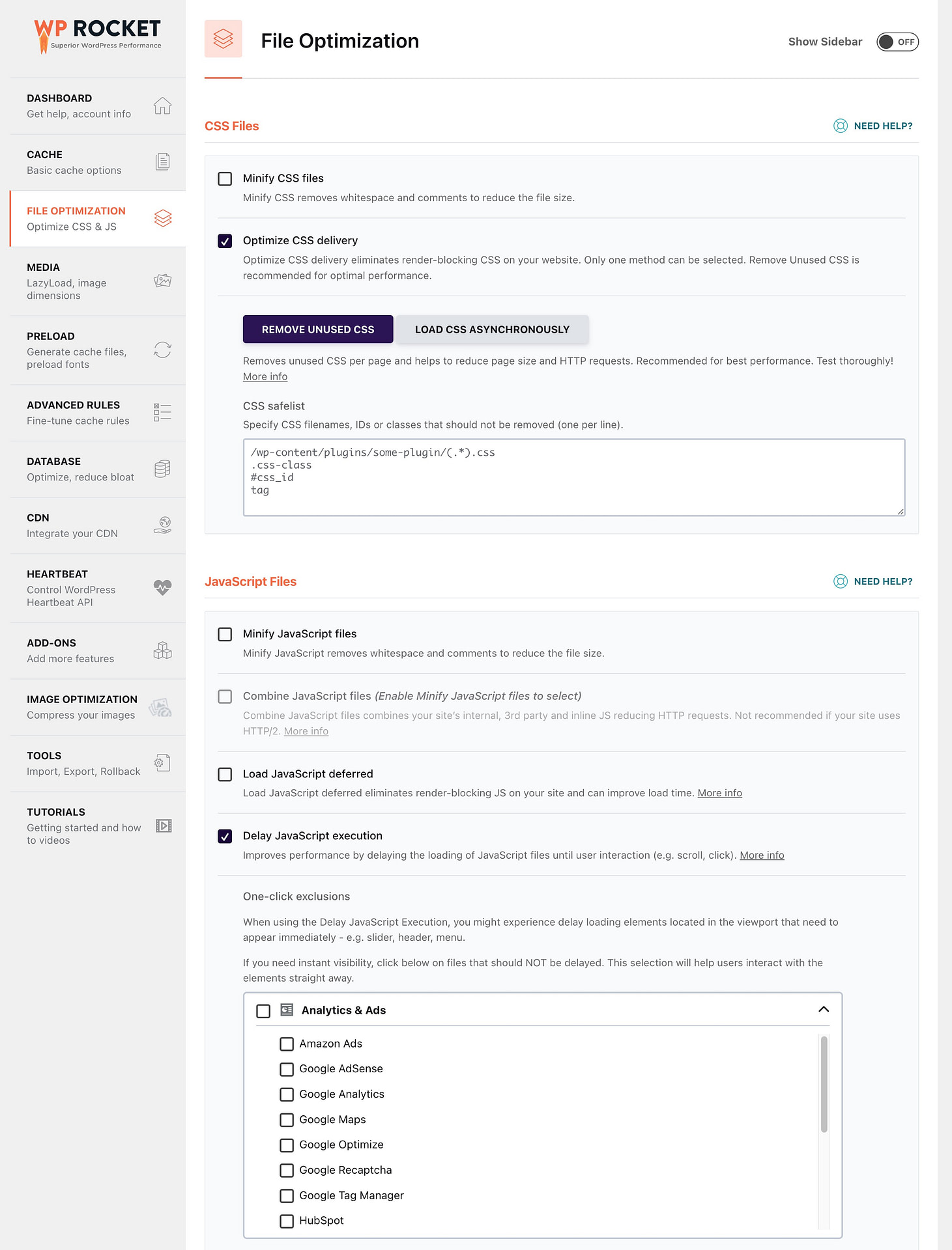 How to avoid enormous network payloads by optimizing your site's code with WP Rocket.