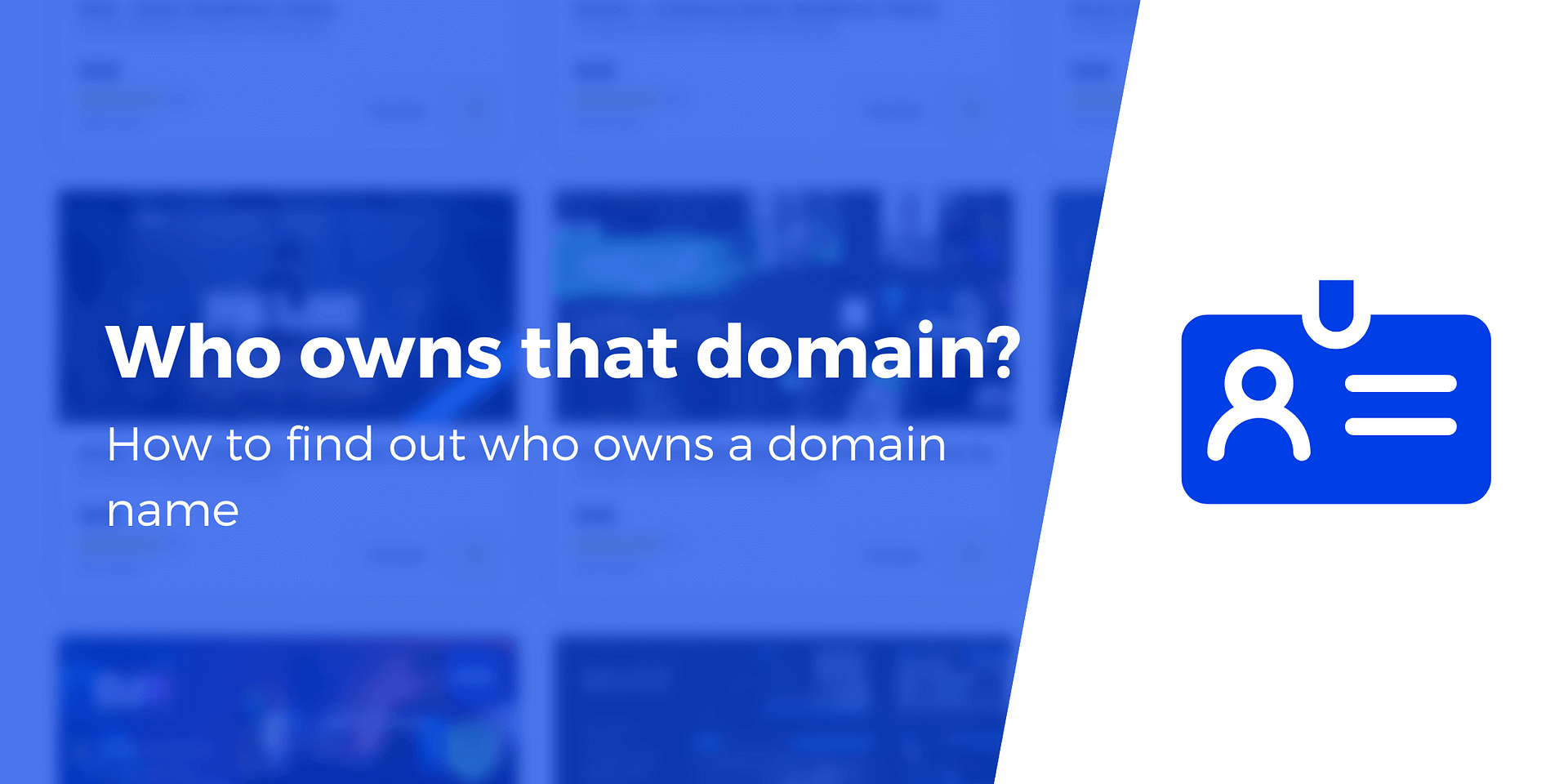 How to Determine Who Owns a Domain Name