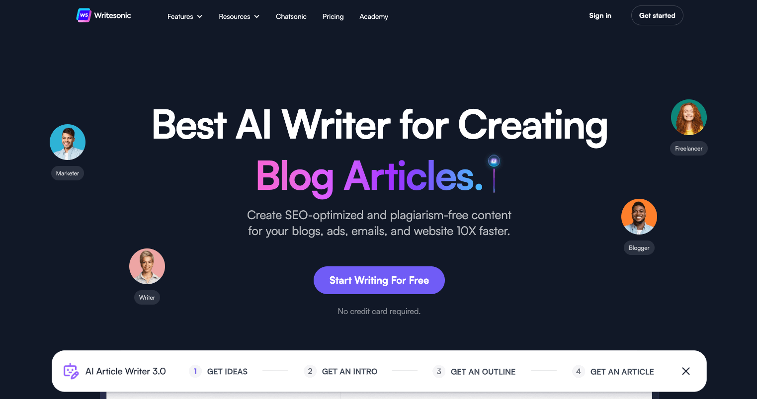 Writesonic AI content writer