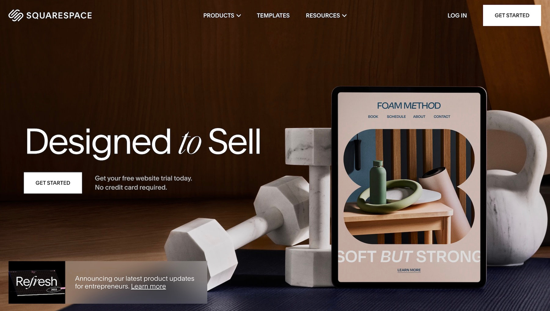 Squarespace portfolio website builder