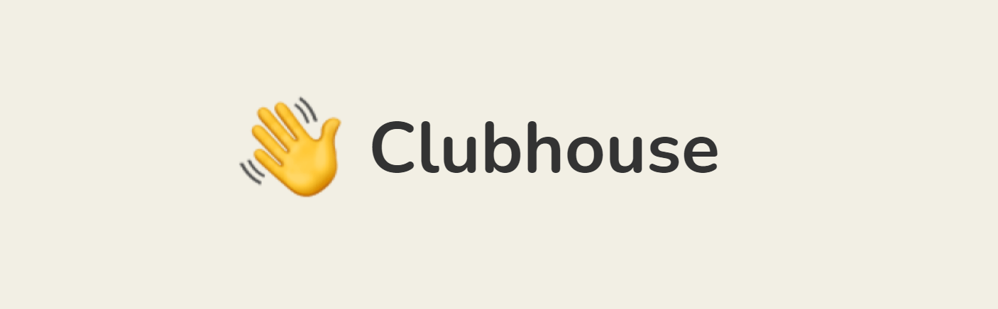 An image of the Clubhouse logo on a tan background.