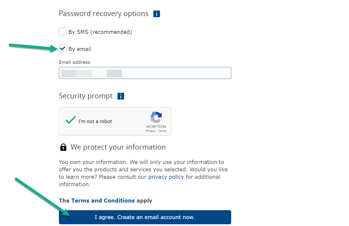 password recovery