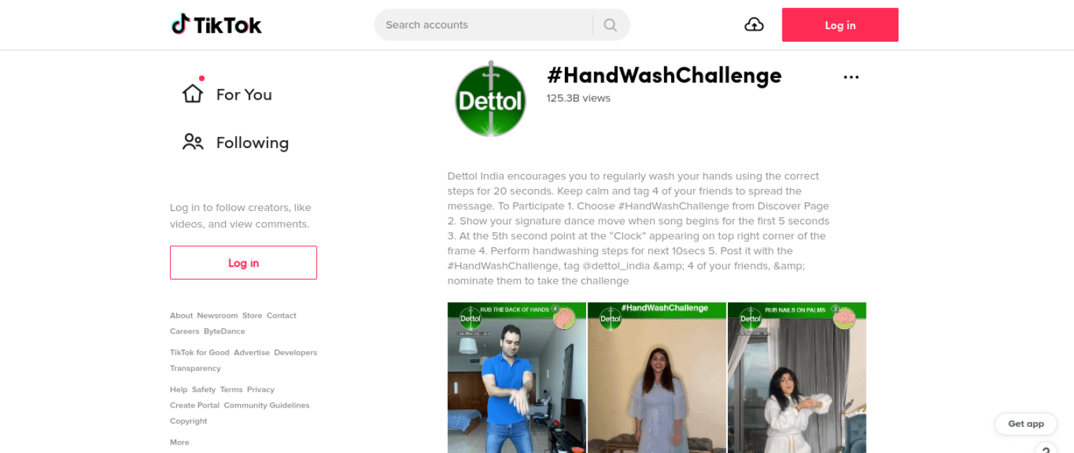The Dettol Handwash Challenge.