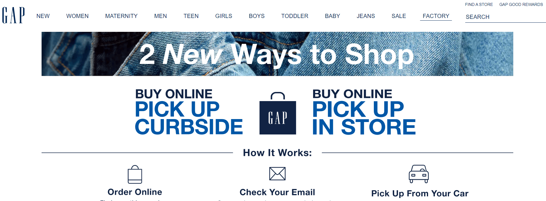 An example of omnichannel marketing from Gap. 