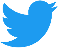 Twitter social media icon in blue