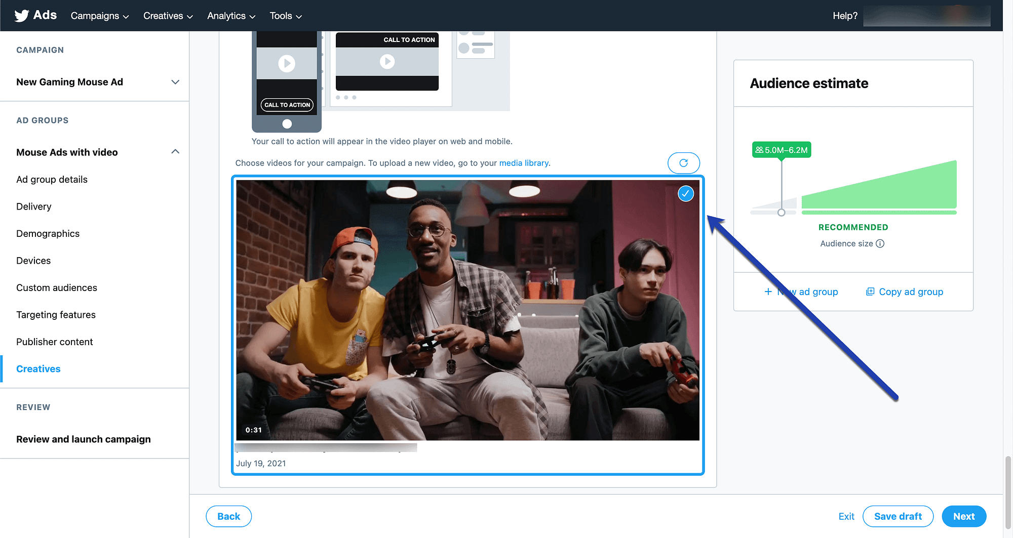 Choosing a video fopr your ad campaign