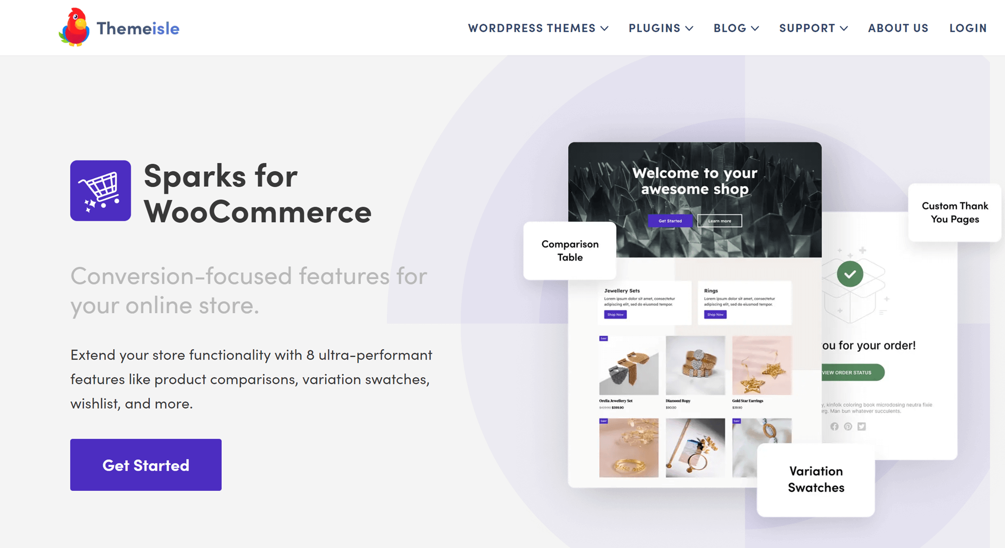 Sparks for WooCommerce homepage